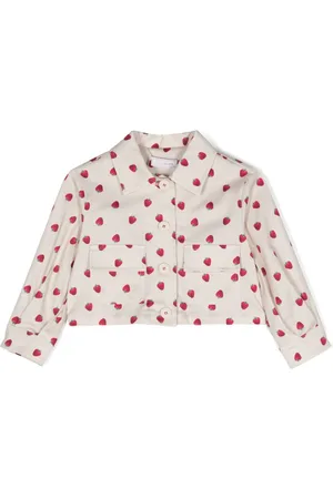 MONNALISA Strawberry-print jacket