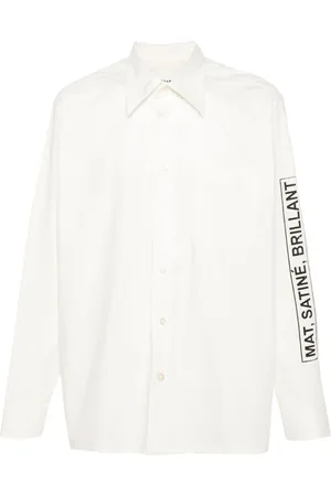 Maison Margiela Slogan-print poplin shirt