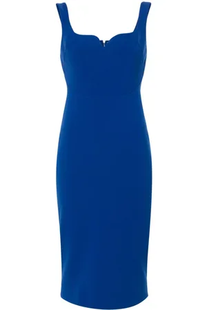 Victoria Beckham Zip-up crepe midi dress