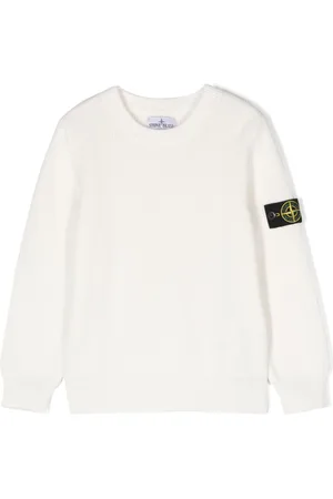 Stone Island Compass-motif cotton jumper
