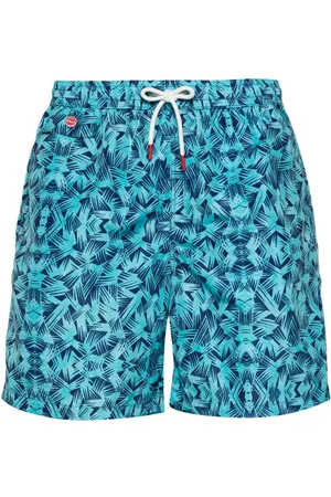 Kiton Logo-embroidered swim shorts