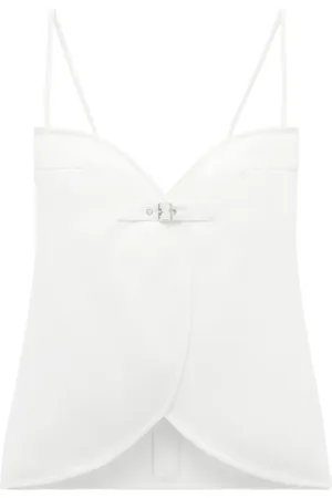 Courrèges Ellipse buckle-appliqué tank top