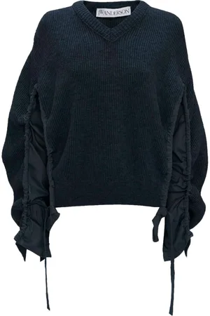 J.W.Anderson Ruched-detail wool-blend jumper