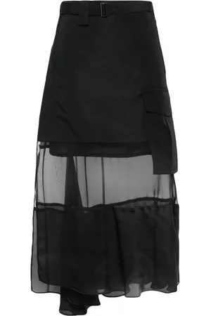 SACAI Asymmetric midi skirt