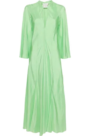 FORTE FORTE V-neck flared maxi dress