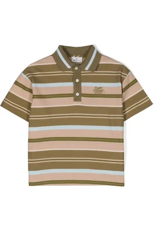 Etro Pegaso-motif striped polo shirt