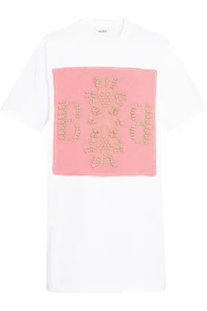 Barrie Logo-patch cotton T-shirt dress