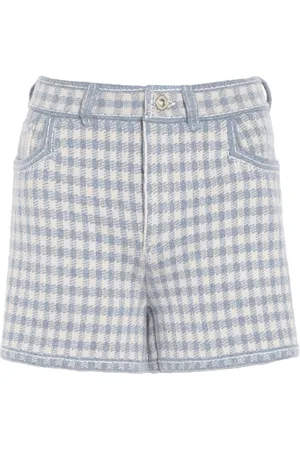 Barrie Gingham-check cashmere-blend shorts