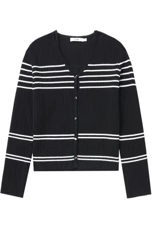 B+AB V-neck striped cardigan