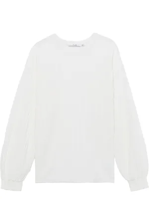 B+AB Ribbed semi-sheer sweatshirt