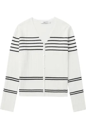 B+AB V-neck striped cardigan