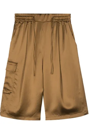 YVES SALOMON Knee-length satin shorts