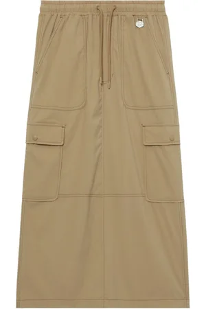 Chocoolate Cargo-pocket midi skirt