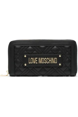 Moschino Logo-plaque quilted wallet