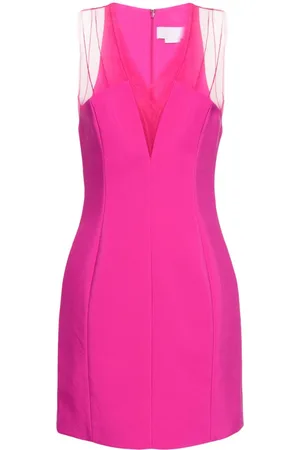 GENNY V-neck cady minidress