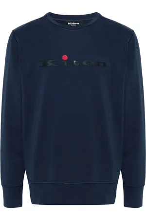 Kiton Logo-rubberised cotton sweatshirt