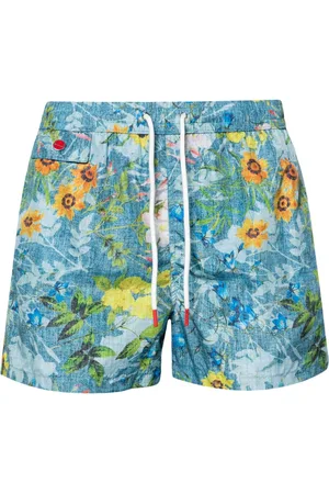 Kiton Floral-print swim shorts