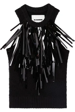 Jil Sander Fringe-trim knitted top