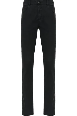 CANALI Logo-patch trousers