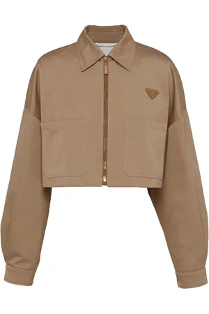 Prada Triangle-logo cropped jacket
