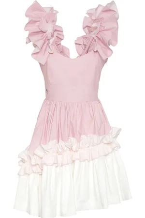 Philipp Plein Ruffled cotton mini dress