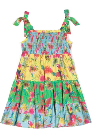 PATACHOU Tropical-print cotton dress