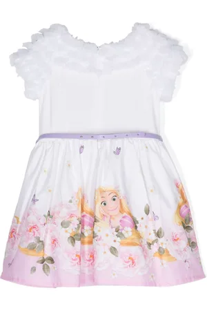 MONNALISA Rapunzel-print party dress