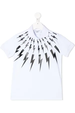 Neil Barrett Lightning print polo shirt