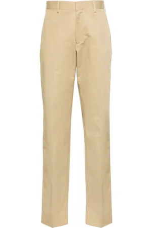 LARDINI Mid-rise tapered chinos