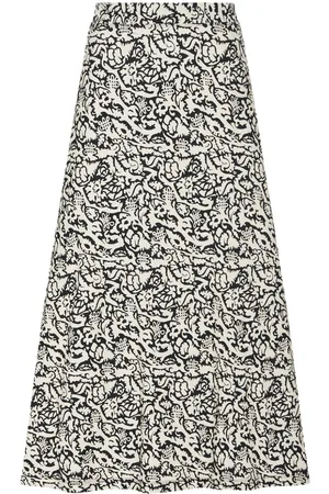 ROSETTA GETTY Abstract-print maxi skirt