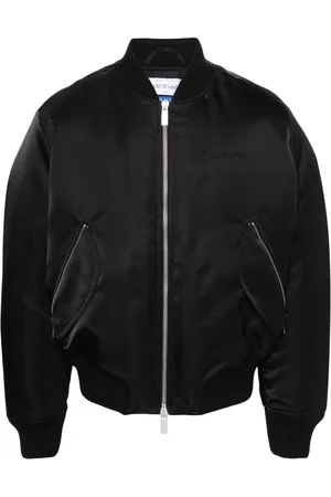 OFF-WHITE Logo-embroidered padded bomber jacket