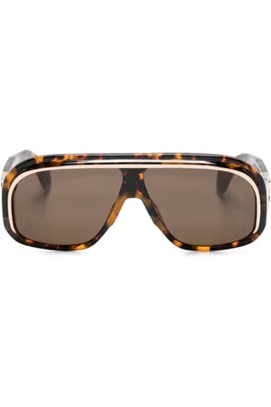 Palm Angels Tortoiseshell pilot-frame sunglasses