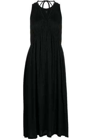 Pinko Drawstring-neck flared short dress