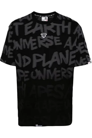 A Bathing Ape Slogan-print cotton T-shirt