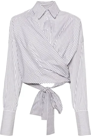 Viktor & Rolf Cropped wrap striped shirt