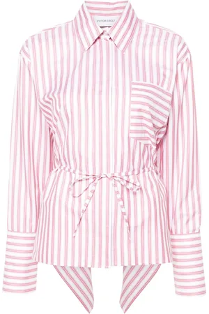 Viktor & Rolf Volant open back striped shirt