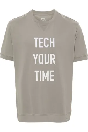 Boggi Milano Slogan-rubberised piqué T-shirt