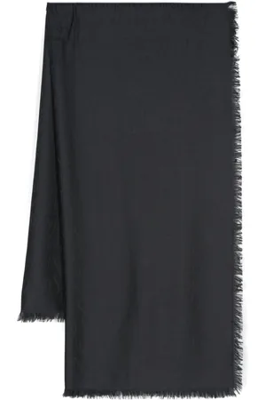 Saint Laurent Logo-jacquard modal-blend scarf