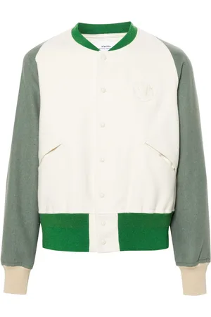 VISVIM Logo-patch felted varsity jacket