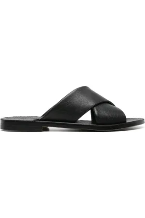 RIER Crossover-strap leather slides