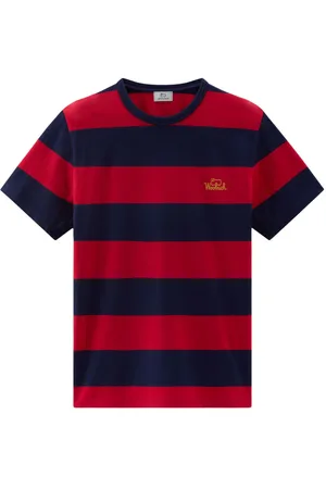 Woolrich Logo-print striped T-shirt