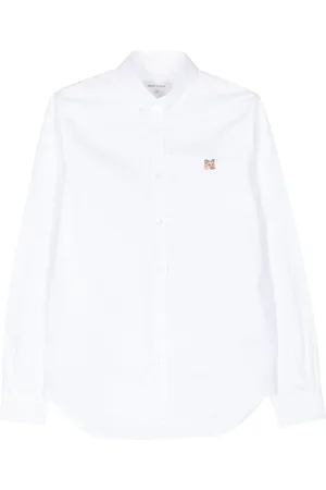Maison Kitsuné Fox Head-embroidered shirt