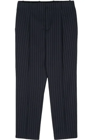 Maison Kitsuné Pinstriped tapered trousers
