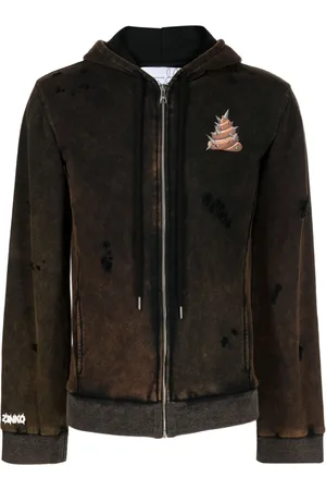 Natasha Zinko Random distressed jersey hoodie