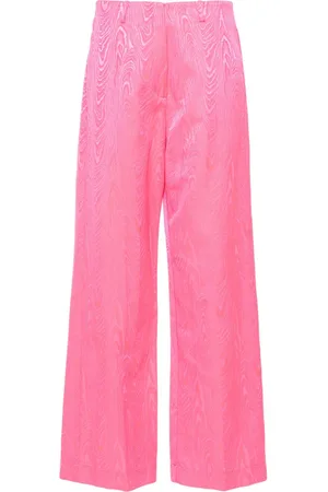 FORTE FORTE Patterned-jacquard straight-leg jeans