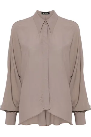 Styland Batwing-style crepe shirt