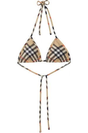Burberry Check-pattern bikini top