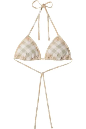 Burberry Checked triangle bikini top