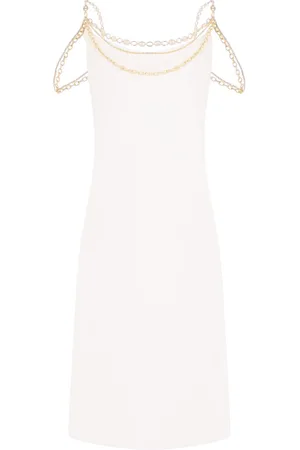 Paco rabanne Chain-straps silk midi dress