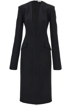 Salvatore Ferragamo V-neck wool dress